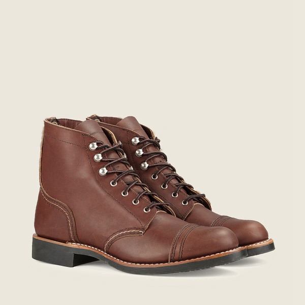 Red Wing Heritage Boots Brown - Red Wing Womens Iron Ranger - Short Harness Leather - CRJVF-5318